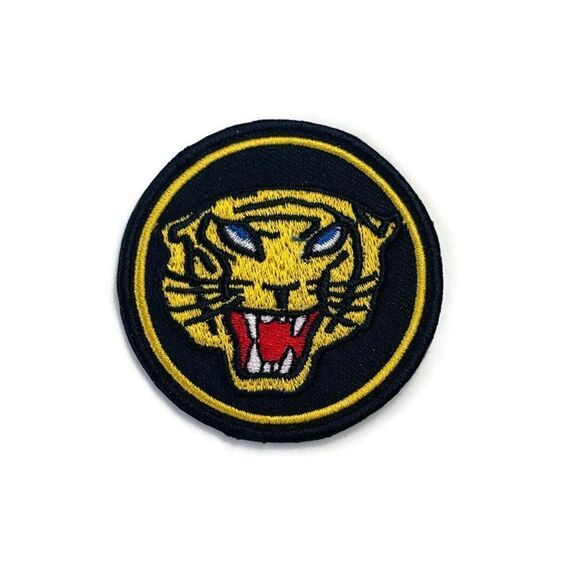 Tiger Face Small Embroidered Patch - Picture 1 of 3
